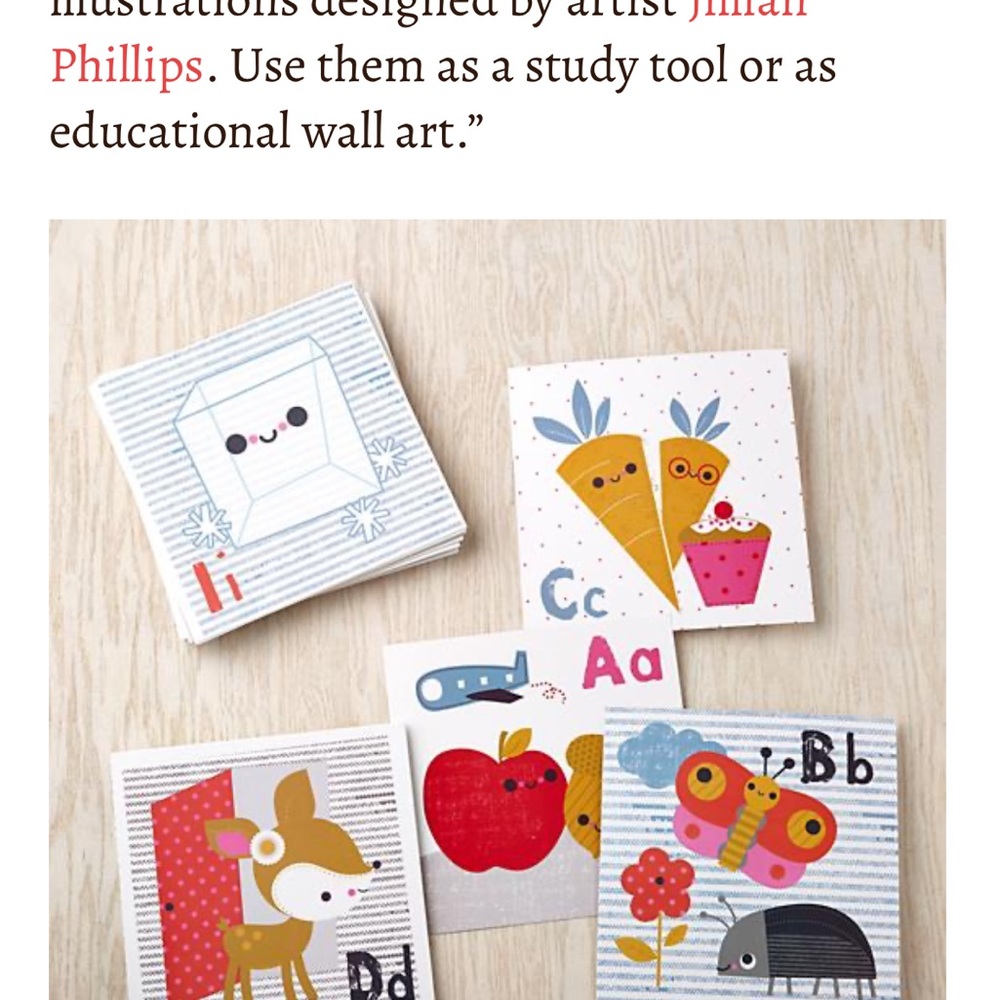 Alphabet wall cards by Jillian Phillips